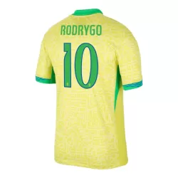Günstige Brasilien Rodrygo 10 Herrentrikot Heim 2024 Kurzarm