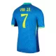 Günstige Brasilien Vini JR 7 Herrentrikot Auswärts 2024 Kurzarm