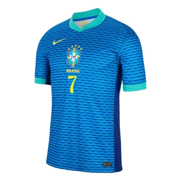 Günstige Brasilien Vini JR 7 Herrentrikot Auswärts 2024 Kurzarm