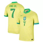 Günstige Brasilien Vini JR 7 Herrentrikot Heim 2024 Kurzarm