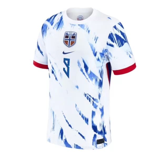 Günstige Norwegen Haaland 9 Herrentrikot Auswärts 2024 Kurzarm