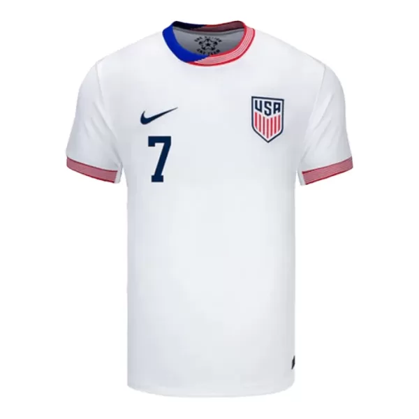 Günstige USA Reyna 7 Herrentrikot Heim 2024 Kurzarm