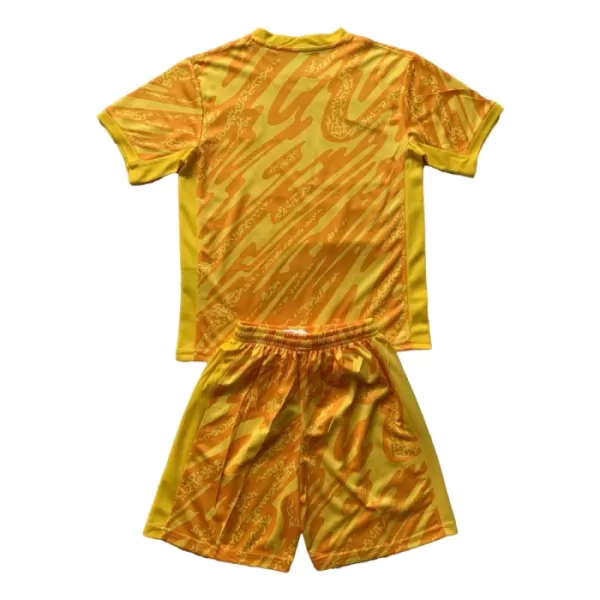 Günstige Niederlande Torwart Kindertrikot EURO 2024 Kurzarm Gelbe
