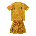 Günstige Portugal Torwart Kindertrikot EURO 2024 Kurzarm Gelbe