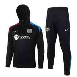 Barcelona Hoodie Trainingspullover 2024/25 Viertelreißverschluss Schwarze Barcelona Hoodie Trainingspullover 2024/25 Viertelreißverschluss Schwarze