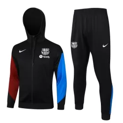 Barcelona Trainingsjacke mit Kapuze 2024/25 Schwarze Barcelona Trainingsjacke mit Kapuze 2024/25 Schwarze