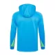 Brasilien Hoodie Trainingspullover 2024/25 Viertelreißverschluss Blaue