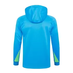 Brasilien Hoodie Trainingspullover Kinder 2024/25 Viertelreißverschluss Blaue