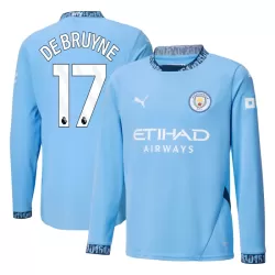 Günstige Manchester City De Bruyne 17 Herrentrikot Heim 2024/25 Langarm