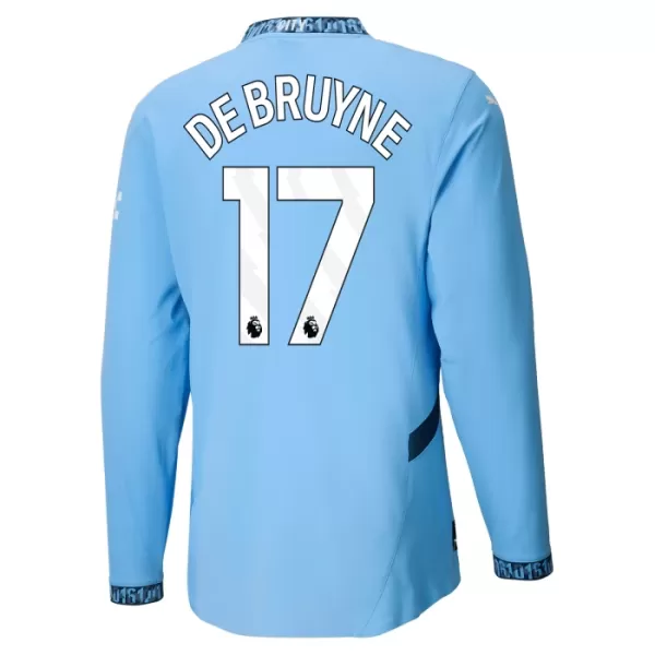 Günstige Manchester City De Bruyne 17 Herrentrikot Heim 2024/25 Langarm