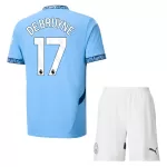 Günstige Manchester City De Bruyne 17 Kindertrikot Heim 2024/25 Kurzarm