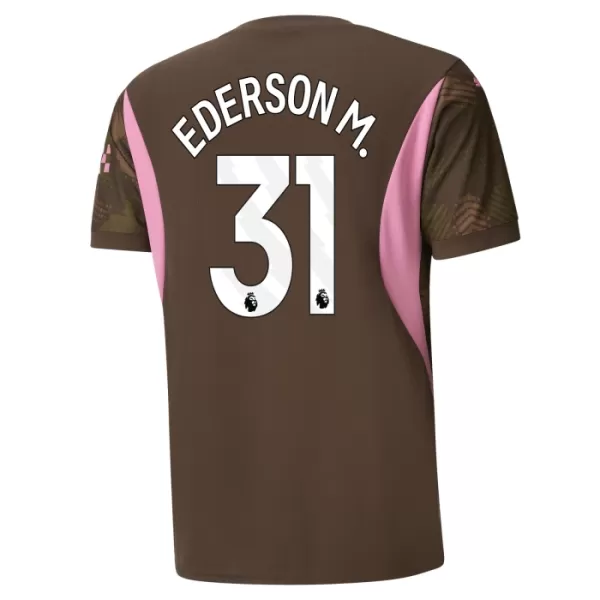 Günstige Manchester City Ederson 31 Torwart Kindertrikot Heim 2024/25 Kurzarm