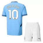 Günstige Manchester City Grealish 10 Kindertrikot Heim 2024/25 Kurzarm