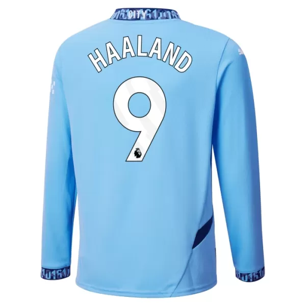 Günstige Manchester City Haaland 9 Herrentrikot Heim 2024/25 Langarm