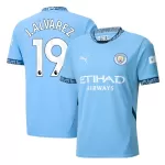 Günstige Manchester City J. Alvarez 19 Herrentrikot Heim 2024/25 Kurzarm