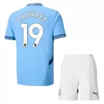 Günstige Manchester City J. Alvarez 19 Kindertrikot Heim 2024/25 Kurzarm