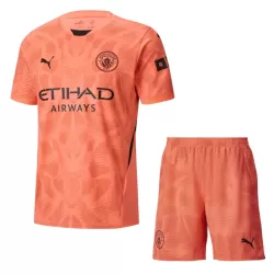 Günstige Manchester City Torwart Kindertrikot Auswärts 2024/25 Kurzarm