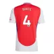 Günstige Arsenal Ben White 4 Kindertrikot Heim 2024/25 Kurzarm