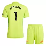 Günstige Arsenal Ramsdale 1 Torwart Kindertrikot Heim 2024/25 Kurzarm
