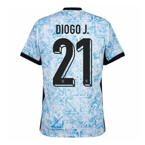Günstige Portugal Diogo J. 21 Herrentrikot Auswärts EURO 2024 Kurzarm