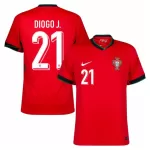 Günstige Portugal Diogo J. 21 Herrentrikot Heim EURO 2024 Kurzarm