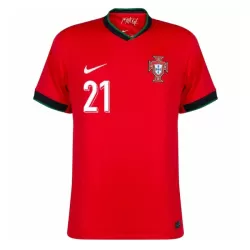 Günstige Portugal Diogo J. 21 Herrentrikot Heim EURO 2024 Kurzarm
