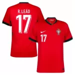 Günstige Portugal R. Leao 17 Herrentrikot Heim EURO 2024 Kurzarm