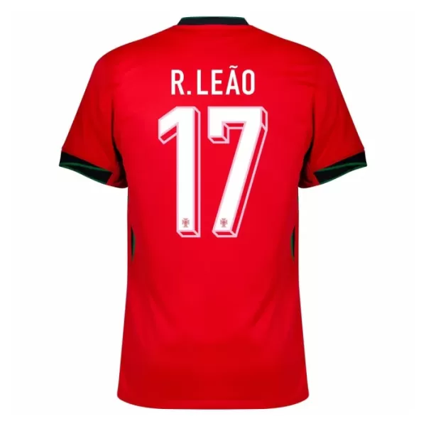 Günstige Portugal R. Leao 17 Herrentrikot Heim EURO 2024 Kurzarm