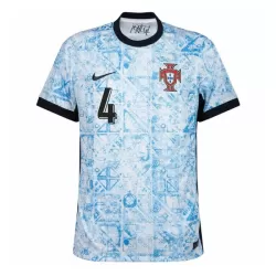 Günstige Portugal Ruben Dias 4 Herrentrikot Auswärts EURO 2024 Kurzarm