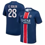 Günstige Paris Saint-Germain Carlos Soler 28 Herrentrikot Heim 2024/25 Kurzarm