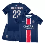 Günstige Paris Saint-Germain Kolo Muani 23 Kindertrikot Heim 2024/25 Kurzarm