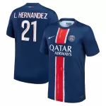 Günstige Paris Saint-Germain Lucas Hernandez 21 Herrentrikot Heim 2024/25 Kurzarm