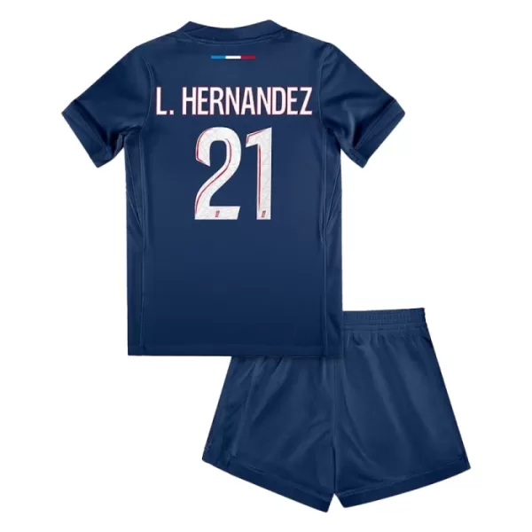 Günstige Paris Saint-Germain Lucas Hernandez 21 Kindertrikot Heim 2024/25 Kurzarm