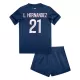 Günstige Paris Saint-Germain Lucas Hernandez 21 Kindertrikot Heim 2024/25 Kurzarm