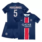 Günstige Paris Saint-Germain Marquinhos 5 Kindertrikot Heim 2024/25 Kurzarm