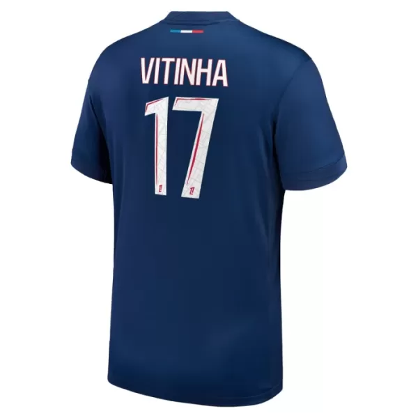 Günstige Paris Saint-Germain Vitinha 17 Herrentrikot Heim 2024/25 Kurzarm