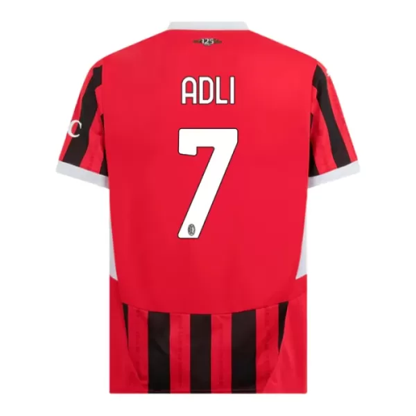 Günstige AC Mailand Adli 7 Kindertrikot Heim 2024/25 Kurzarm