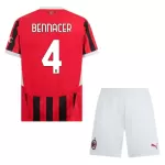 Günstige AC Mailand Bennacer 4 Kindertrikot Heim 2024/25 Kurzarm