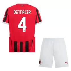Günstige AC Mailand Bennacer 4 Kindertrikot Heim 2024/25 Kurzarm