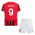 Günstige AC Mailand Giroud 9 Kindertrikot Heim 2024/25 Kurzarm