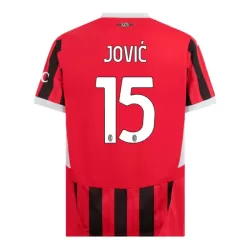 Günstige AC Mailand Jovic 15 Herrentrikot Heim 2024/25 Kurzarm