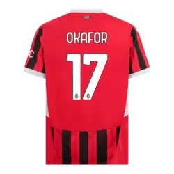 Günstige AC Mailand Okafor 17 Herrentrikot Heim 2024/25 Kurzarm