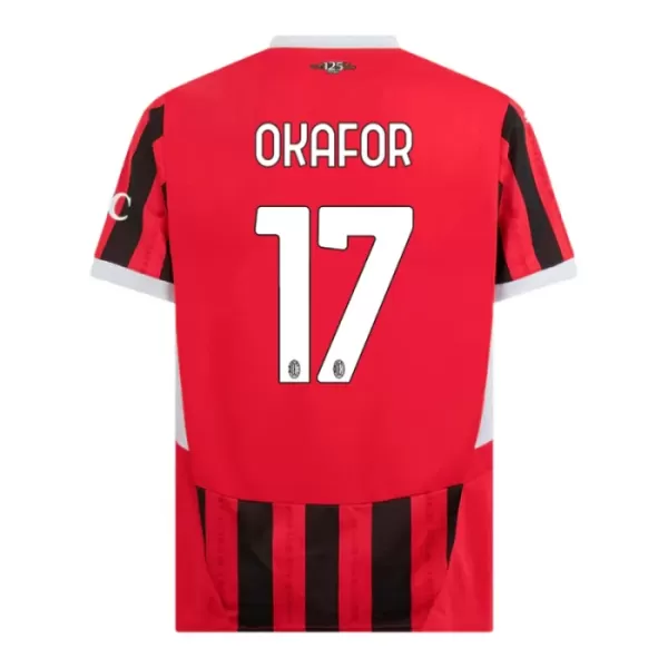 Günstige AC Mailand Okafor 17 Kindertrikot Heim 2024/25 Kurzarm