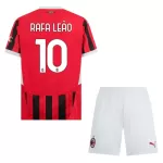 Günstige AC Mailand Rafael Leao 10 Kindertrikot Heim 2024/25 Kurzarm