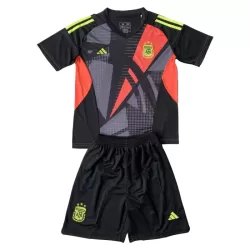 Günstige Argentinien Torwart Kindertrikot Heim 2024 Kurzarm Schwarze Günstige Argentinien Torwart Kindertrikot Heim 2024 Kurzarm Schwarze