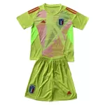Günstige Italien Torwart Kindertrikot EURO 2024 Kurzarm Gelbe