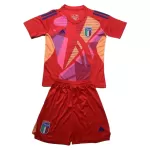 Günstige Italien Torwart Kindertrikot EURO 2024 Kurzarm Rote