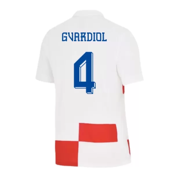 Günstige Kroatien Gvardiol 4 Kindertrikot Heim EURO 2024 Kurzarm