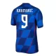 Günstige Kroatien Kramaric 9 Kindertrikot Auswärts EURO 2024 Kurzarm