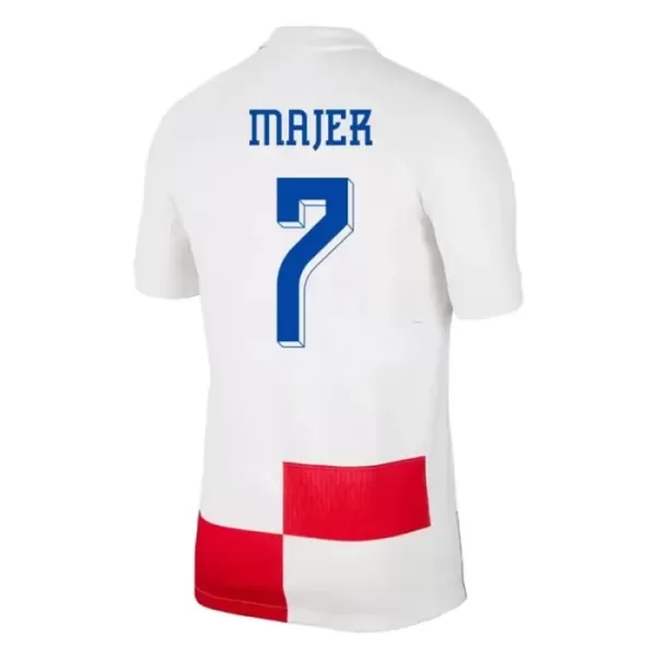 Günstige Kroatien Majer 7 Kindertrikot Heim EURO 2024 Kurzarm